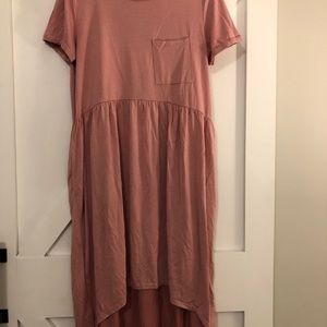 Pink tee shirt dress